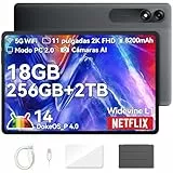 Blackview Tab9WiFi 11 Pulgadas, Android 14, 18GB RAM 256GB ROM/2TB TF, 5G WiFi, 8200mAh, 8MP+13MP, Widevine L1, GMS, Face ID, Octa-Core, Incluye Película Templada y Funda