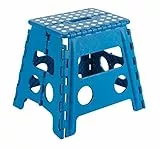 Arregui TB32-A Taburete Plegable, Banqueta Plegable para Adultos o Niños, Escalera Plegable, Taburete Escalón Infantil, Taburete para Cocina, Baño, Camping, 32 cm de Altura, Ibiza Blue