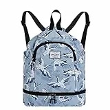HAWEE Impermeable Casual Mochila con Cordón Grande Deporte Bolso de Gimnasia Mochila de Cuerda Unisex para Mujer Hombre Vida Cotidiana Aire Libre Yoga Escuela Nadar Playa