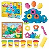 Play-Doh Hasbro, Dinosaurio, Formas y Colores, Juguetes de Arte y Manualidades, Materiales Artísticos para Niños y Niñas de 2 Años o Más, 6 Botes de Plastilina de Colores, Creatividad