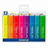 Staedtler Textsurfer classic 364 - Pack de 8 marcadores fluorescentes, tinta multicolor
