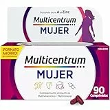 Multicentrum Mujer Complemento Alimenticio Multivitaminas con 13 Vitaminas y 11 Minerales, Sin Gluten, 90 Comprimidos