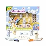 Crayola - Washimals Bluey, Kit actividades con pegatinas y 4 cachorros, 6 rotuladores lavables, pegatinas y cepillo, juego y regalo para niños, a partir de 3 años 74-0253