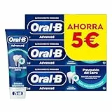 Oral-B Advanced Prevención Del Sarro Pasta De Dientes Antiplaca Con Flúor y Cristales De Limpieza Profunda, Pack Ahorro 3x75ml, Dentífrico Con Sabor Hierbabuena Dulce, 75 ml (Paquete de 3)