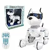 Lexibook Power Puppy - Mi Robot Perro Inteligente para entrenar - Robot programable con control remoto, función de entrenamiento y control gestual, baile, música, efectos luminosos, recargable - DOG01
