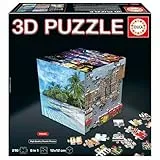 Educa - Puzzle 3D Viajes - Cubo de 216 Piezas | Rompecabezas Original para Adultos y Adolescentes | Puzzle Creativo y Decorativo a Partir de 14 Años | Regalo Educativo (20124)