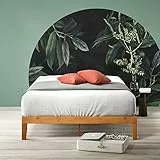 Zinus Marco de Cama Alexia de 30 cm con Plataforma de Madera, Base de Madera Maciza, Soporte para Listones de Madera, fácil de Montar, Espacio de Almacenamiento, 120 x 190 cm, Pino rústico