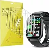 Lamshaw 6 Piezas Protector de Pantalla para WeurGhy/Hoxe/Aycy Y6 1.85' pulgadas Reloj Inteligente,Resistencia a los arañazos,Sin Burbujas,HDTransparente, (TPU-6Piezas)