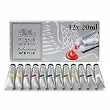 Winsor & Newton Profesional - Set de 12 tubos de 20 ml de acrílicos