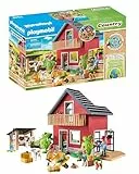 PLAYMOBIL Country 71248 Casa de Campo, casa con Muchos Animales de Granja, Granja ecológica, Juguete sostenible para niños a Partir de 4 años