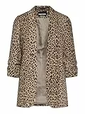 PIECES Blazer para Mujer., Natural/AOP: Leo, XL
