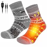 Coikes Calentadores de pies eléctricos 3 Niveles Ajustables Calentador de Pies USB Suaves Calcetines Calentadores eléctricos USB Carga para Hombre Mujer Calcetines calentados para casa Oficina