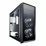 Fractal Design Focus G , Mid Tower Computer Case , ATX , High Airflow , 2X Fractal Design Silent LL Series 120mm White LED Fans Included , USB 3.0 , Window Side Panel , Black