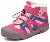 Mishansha Niños Niñas Botas de Nieve Senderismo Impermeables Deportes Trekking Zapatos Invierno Forro Piel Sneakers