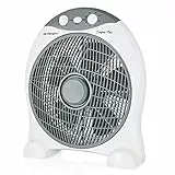 Orbegozo BF 1030, Ventilador de suelo, 45 W, 3 velocidades de ventilación, temporizador hasta 2 horas, dispositivo de seguridad antivuelco, asa para transporte, 30 cm diámetro, color blanco