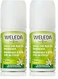 Weleda - Desodorante Roll-On de Citrus, Neutraliza y Previene los Olores Corporales Desagradables, 24h de Protección, Unisex, 100% Natural, Sin Sales de Aluminio, con Aroma Cítrico, Vegano - 50 ml