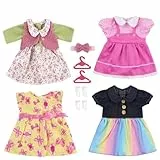 Aolso Ropa para Muñecas Bebé，4pcs Ropa para Muñecos Bebé，Conjunto de Ropa de Muñeca,Juego de Disfraz de Muñeca para Niños y Niñas,Accesorios para Muñeca Serie Arcoiris(No Muñecas)
