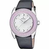 Festina Reloj Mujer F16591/7 Special Prices Caja de Acero Inoxidable 316l Plateado Correa de Caucho