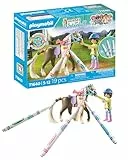 PLAYMOBIL Horses of Waterfall 71640 Set de Caballos Lavables, Incluyendo una Figura, un Caballo y Tres marcadores Crayola, Juguetes artísticos para niños y niñas a Partir de 5 años