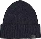 Calvin Klein Leather Patch Docker Beanie K50K510978 Gorro de Punto, Negro (CK Navy), OS para Hombre