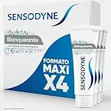 Sensodyne Blanqueante Pasta de Dientes Blanqueante, Alivio Para Dientes Sensibles, Protección Duradera Frente a la Sensibilidad Dental, Pack 4x75 ml