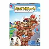 Mattel Games Juego de mesa familiar Castores Constructores, juego de habilidad para construir una torre con fichas y figuras de castores, juguete +6 años (HPW60)