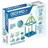 Geomag Classic - 25 Piezas - Bloques de Construcción Magnética para Niños - Green Line - Juguetes Educativos de Plástico 100% Reciclado