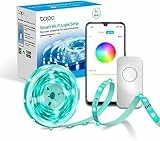 Tapo L900-5 – Tira LED Wi-Fi de 5M, 12V, 16 millones de colores con 2100 mcd, adecuado para la familia, sincronización con música, compatible con Google y Alexa