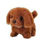 Peluche Electrónico Juguete, Electrónica Interactivos Juguete Perro Mascota Mascota Ladra y Anda Simulación Peluche Cachorro Pet Perritos de Juguete con Caminando y Ladrando