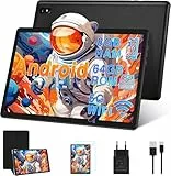 DMOAO Tablet 10 Pulgadas Android con 5G Wi-Fi, HD Tablets con 8GB RAM + 64GB ROM (Ampliable hasta 1TB), GPS, 8 Cores 2.0 GHz, Bluetooth 5.0, 1280 * 800 IPS, USB-C, 6000 mAh, Negro