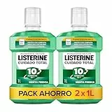 Listerine Protección Dientes y Encías (pack de 2 x 1L), enjuague bucal con flúor, colutorio bucal con 24 horas de protección, elixir bucal para un aliento fresco duradero