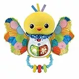 VTech-Baby Sonajero pajarito de tela Melodías y sensaciones, Simpático y divertido pájaro interactivo, Juguete para bebés +3 meses, Versión ESP