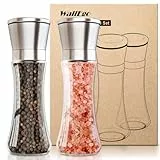 Molinillo Pimienta, Núcleo de Cerámica Grosor Ajustable Molino de Especias, Molinillo de Sal y Pimienta 2-pack