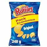 Ruffles Original, Patatas Fritas con sal, Producto de Aperitivo, bolsa familiar, 248gr