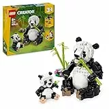 LEGO Creator 3 en 1 Fauna Salvaje: Familia de Pandas de Juguete -Transformable en Figuras Articuladas de Pingüinos de Juguete y Ballena Orca - Regalo para Niñas y Niños de 8+ Años 31165