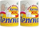 Renova - Maxiabsorption, Rollos de cocina XXL, Triple, Blanco - 1 Rollo (Paquete de 2)