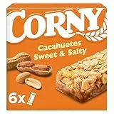 Corny, Barrita Cacahuetes Sweet and Salty, Equilibrio Dulce y Salado, Sin Conservantes, 6 uds x 25g