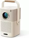 Proyector T2 Portátil WiFi 6 Bluetooth Full HD 1080P 4K Nativo Soporte Cine en Casa/Exterior para Móvil/iOS/Android con Sound by J y Batería Integrada