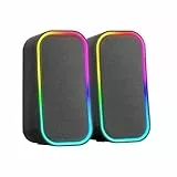 Mars Gaming MS-OM, Altavoces Gaming 20W, Iluminación Dinámica RGB, Altavoces Bluetooth 5.3 + AUX-IN, Caja de Control de Volumen, Chipset DSP Personalizado, Compatibilidad Universal, Negro