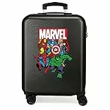 Marvel Los Vengadores Sky Avengers Maleta de cabina Negro 38x55x20 cms Rígida ABS Cierre combinación 34L 2,6Kgs 4 Ruedas Dobles Equipaje de Mano