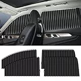 4 Pcs Coche Ventana Lateral Magnético, Cortinas Coche Lateral Magnético, Parasol Ventana Coche Avec Protection UV et Intimité, Persianas Opacas para automóvil, Accesorios de Viaje