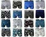 Pack de 6 Boxers de Algodón Ajustados de Diferentes Estampados Originales, Cómodos y Suaves. Colección UOMO (Talla 3XL)