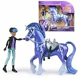 Unicorn Academy Set – Rory y Unicornio Storm con crines y Cola Reales y Cepillo, Aprox. 12 cm Grandes Figuras Originales de la Popular Serie Netflix, para niños a Partir de 4 años
