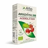 Arkopharma Arkovital Acerola 1000 30 Comprimidos, Refuerzo Del Sistema Inmune, Vitaminas Naturales De Mayor Absorción, Vitamina C 100% Natural