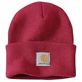 Carhartt Knit Cuffed Beanie Sombrero, Rojo Industry, Talla única Unisex Adulto