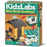 4M KidzLabs Pequeño Arquitecto Constructor – Juego Educativo para Construir Modelos en Miniatura con Ladrillos Reales – Juego científico Stem para niños a Partir de 8 años – Idea de Regalo Creativo