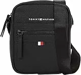 Tommy Hilfiger Bolso bandolera Hombre Essential PU Mini Reporter pequeño, Negro (Black), Talla Única