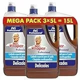 Mr Proper Professional, Limpiador de Suelos, 15L (3 x 5L), Multisuperficies y Suelos, Seguro para superficies de cuidado especial