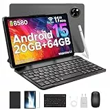 DOOGEE Tab A9+ Tablet con Teclado y Lapiz 8580mAh, Tablet 11 Pulgadas Android 15, 20GB RAM+ 64GB ROM (TF 2TB), Tableta Niños Altavoces Duales, 13MP/FM/Face ID/WidevineL1/GPS/Bluetooth 5.0/3.5mm