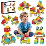 BERYLED Bloques Blandos Extra Grandes, 30 Piezas, Juego de Construccion Regalo Bebes para niños de 6-12 Meses en adelante, 1 2 3 años, Creatividad, Fácil de Montar (Multicolor, 30 pcs)